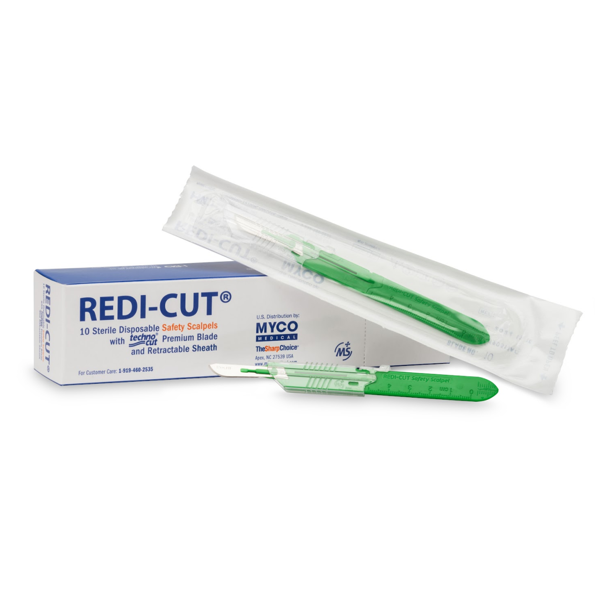 REDICUT® Disposable Safety Scalpel with TECHNOCUT® Premium Blade and